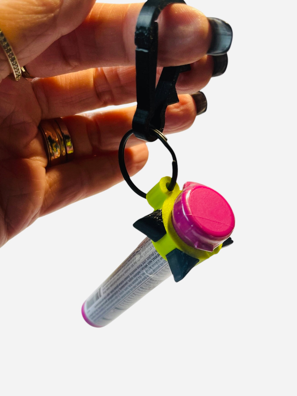 TinySTASH | Spiked Keychain Holder for Lipgloss