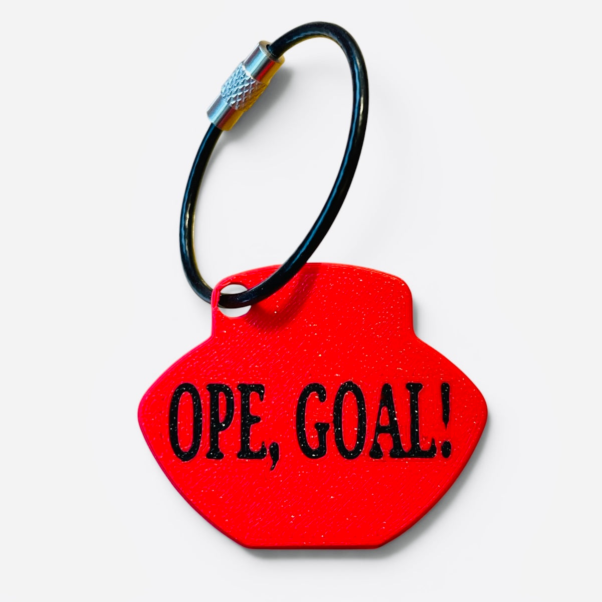 Soccer themed Sip Shield | Can Opener & Drink Protector for Tailgates, Watch Parties & Festivals | Ope! Goal! red