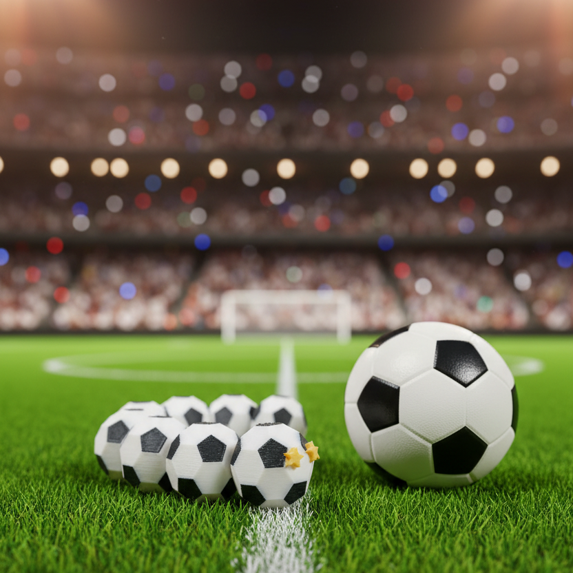 8" Futbol Soccer Worm – Stadium Night Setting
