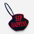 Soccer themed Sip Shield | Can Opener & Drink Protector for Tailgates, Watch Parties & Festivals | Sip Happens black red