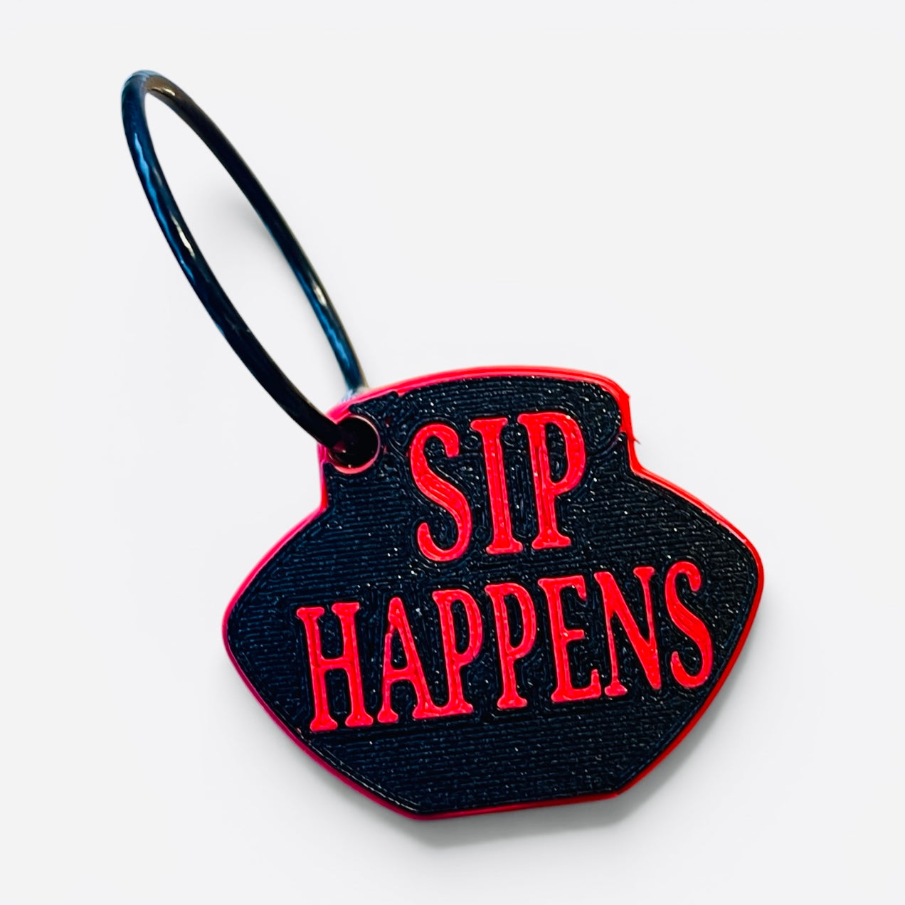 Soccer themed Sip Shield | Can Opener & Drink Protector for Tailgates, Watch Parties & Festivals | Sip Happens black red