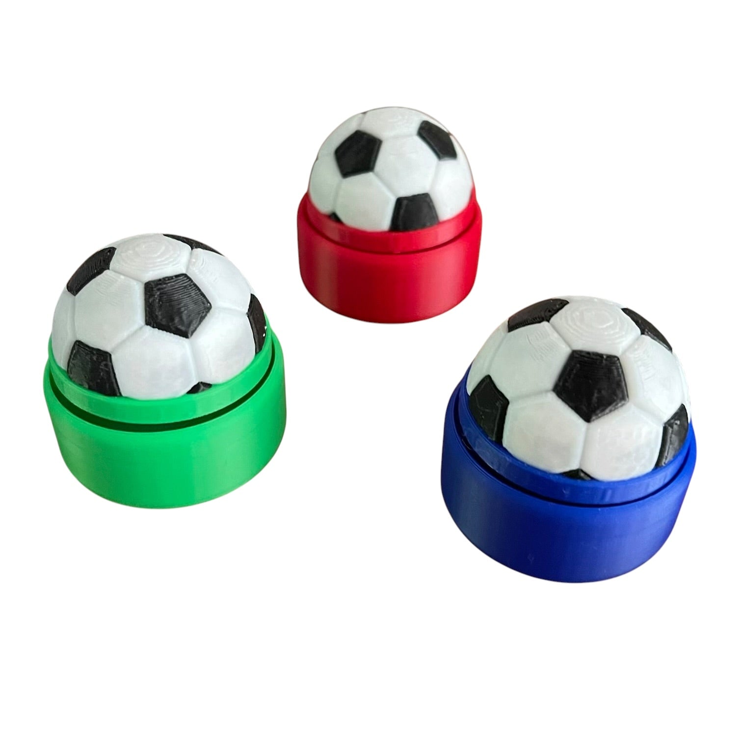 3D Printed Soccer Clicker Fidget - Red Pocket Futbol Buddy