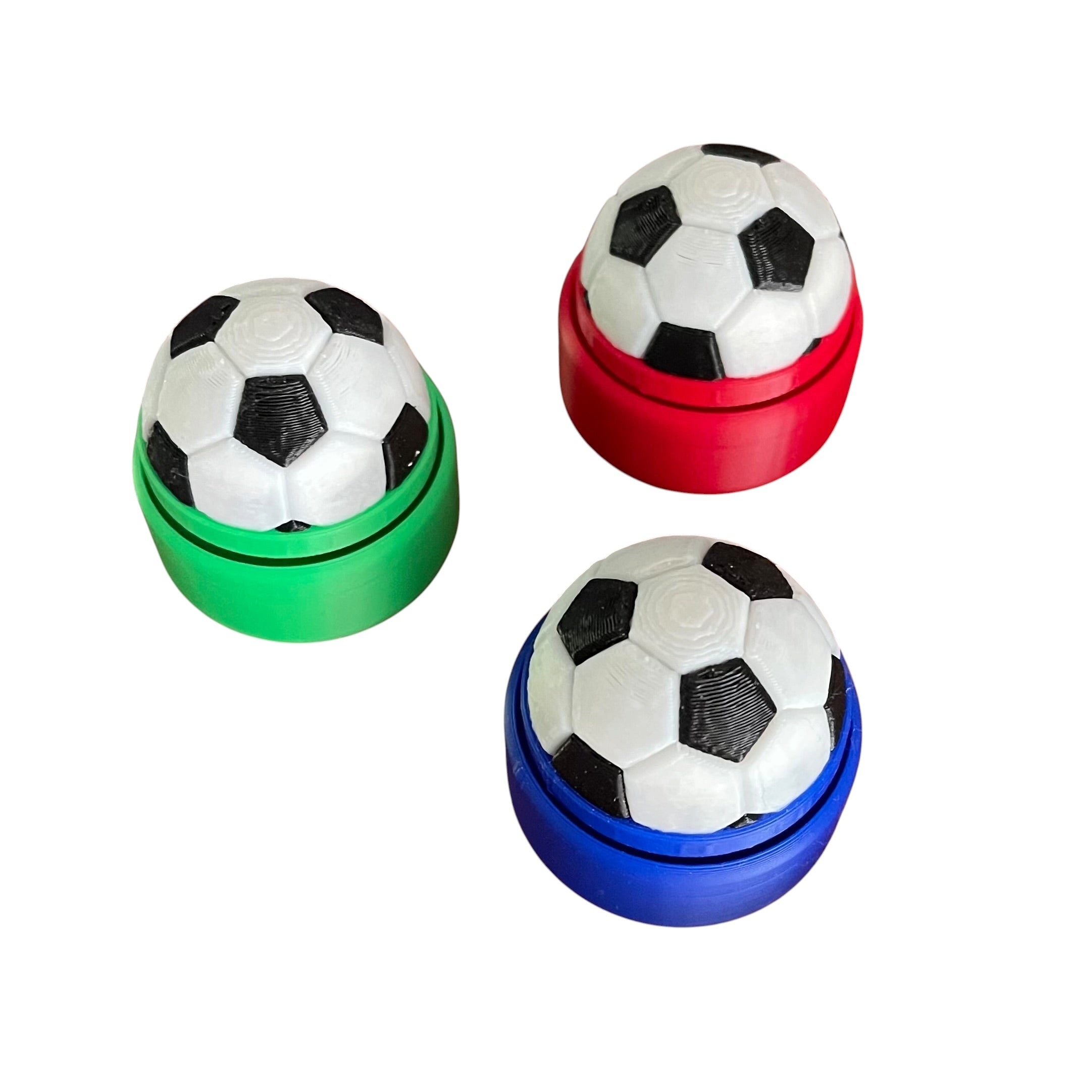 Futbol Green Clicker | 3D Printed Fidget | Soccer Fan Clear Backpack Buddy | Stadium Travel Souvenir | Stim