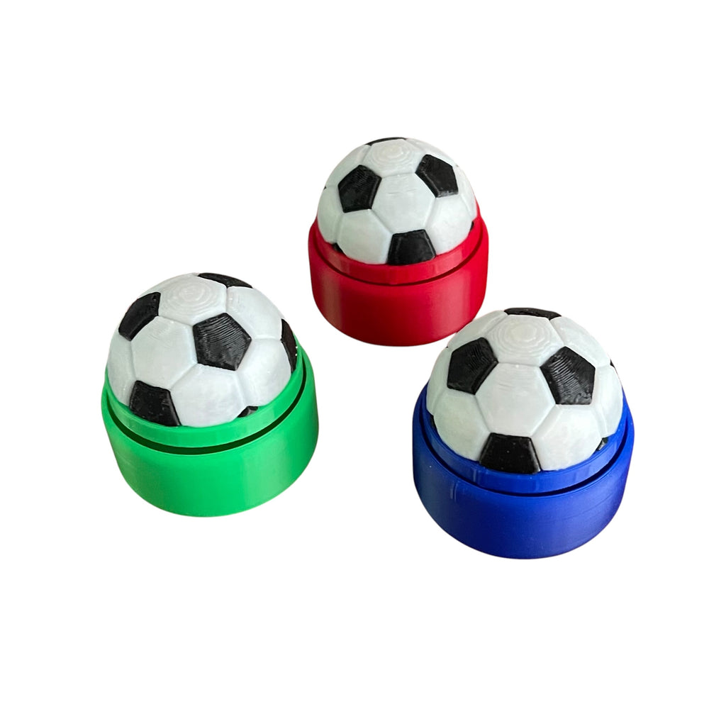 Futbol Green Clicker | 3D Printed Fidget | Soccer Fan Clear Backpack Buddy | Stadium Travel Souvenir | Stim