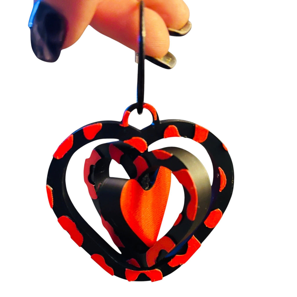 STASHIES | 3D Printed Clip-On Spinning Heart Fidget Keychain