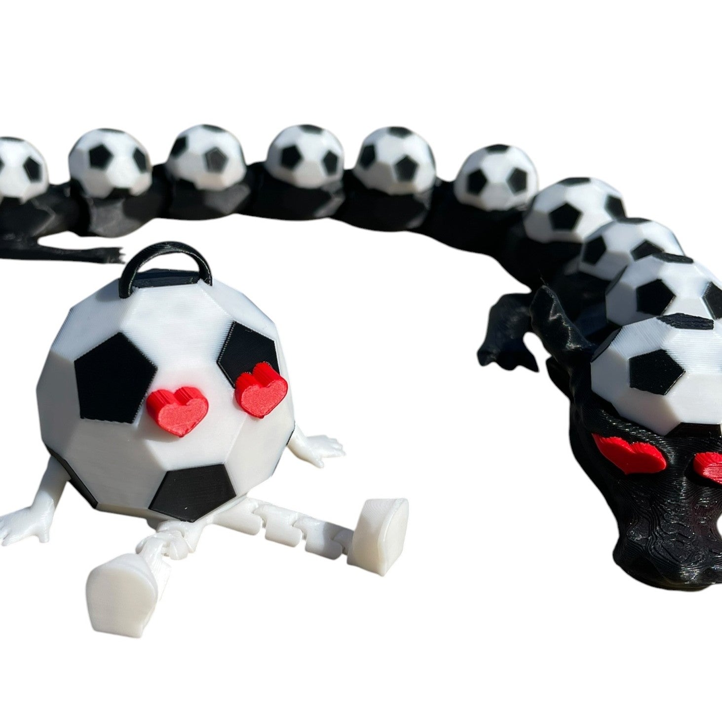 Soccer Buddy 3D Printed Articulated Keychain & Bag Charm