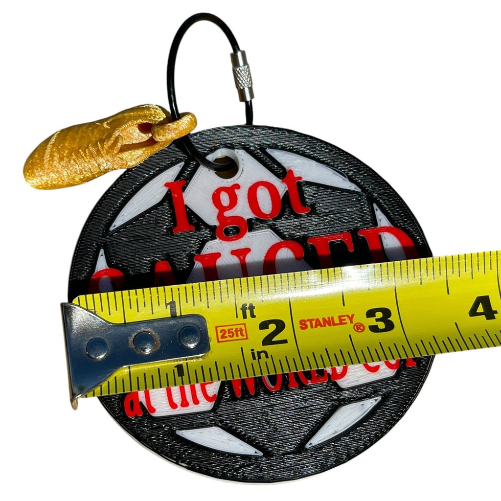 I Got Sauced Soccer Keychain - 3D Printed Bag Charm PLA