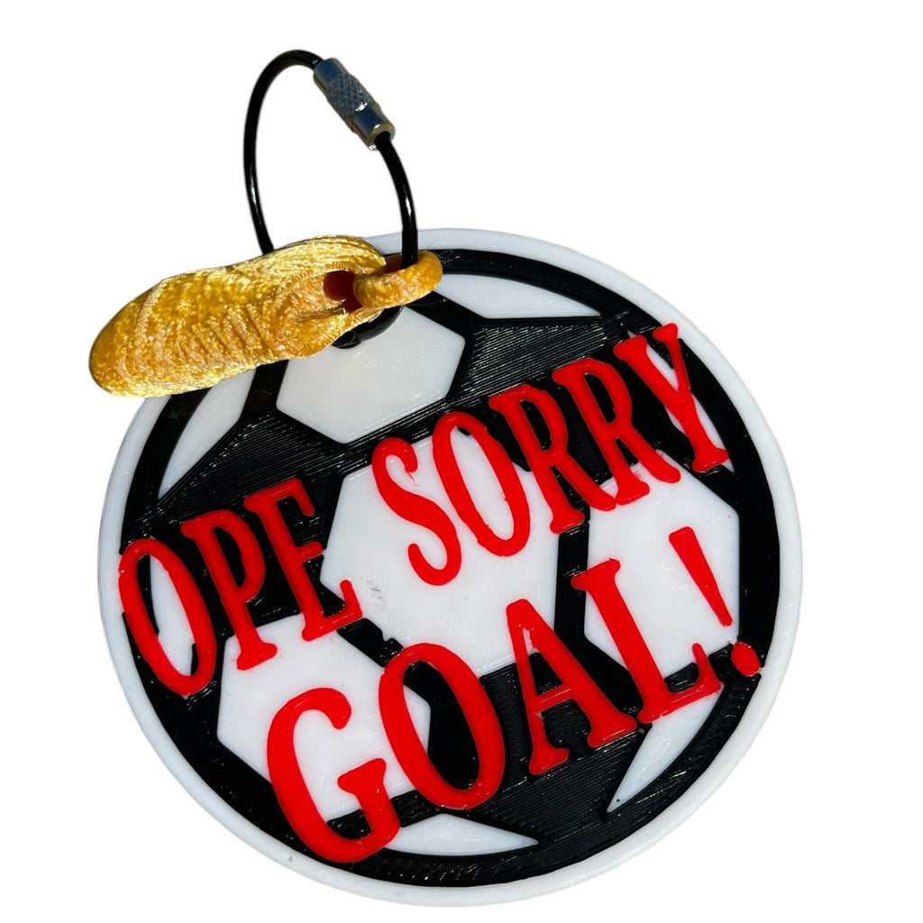 Funny Soccer Ball Keychain – Golden Shoe Charm | 3D Printed PLA