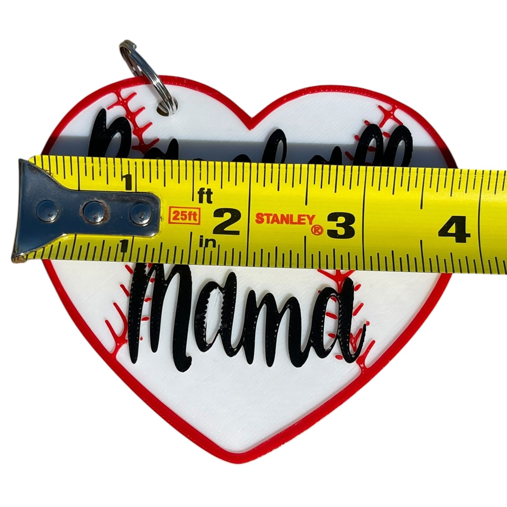 Baseball Fan Bag Charm | 3D Printed Baseball Mom Keychain & Purse Charm | Ball Mama