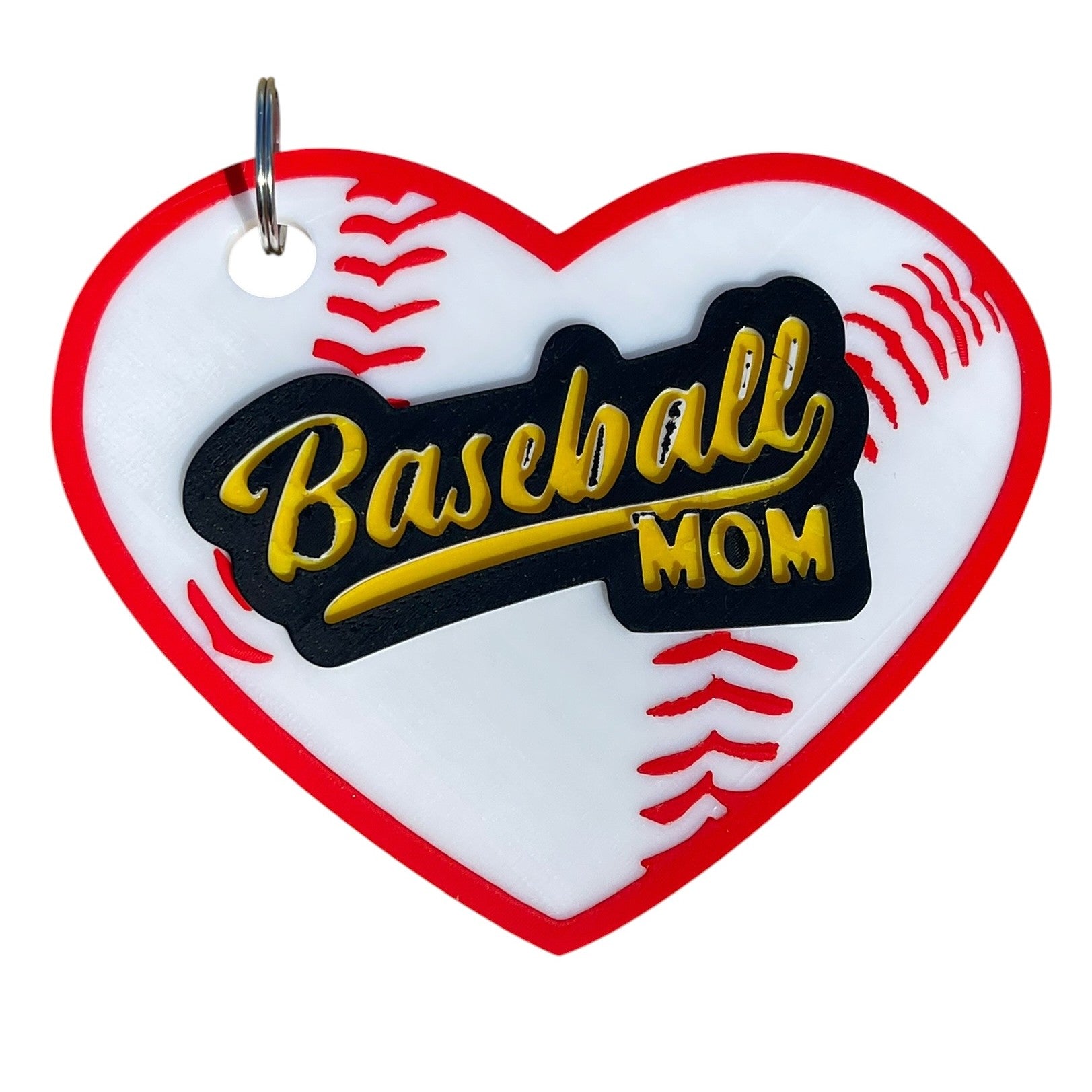 Baseball Fan Bag Charm | 3D Printed Baseball Mom Keychain & Purse Charm