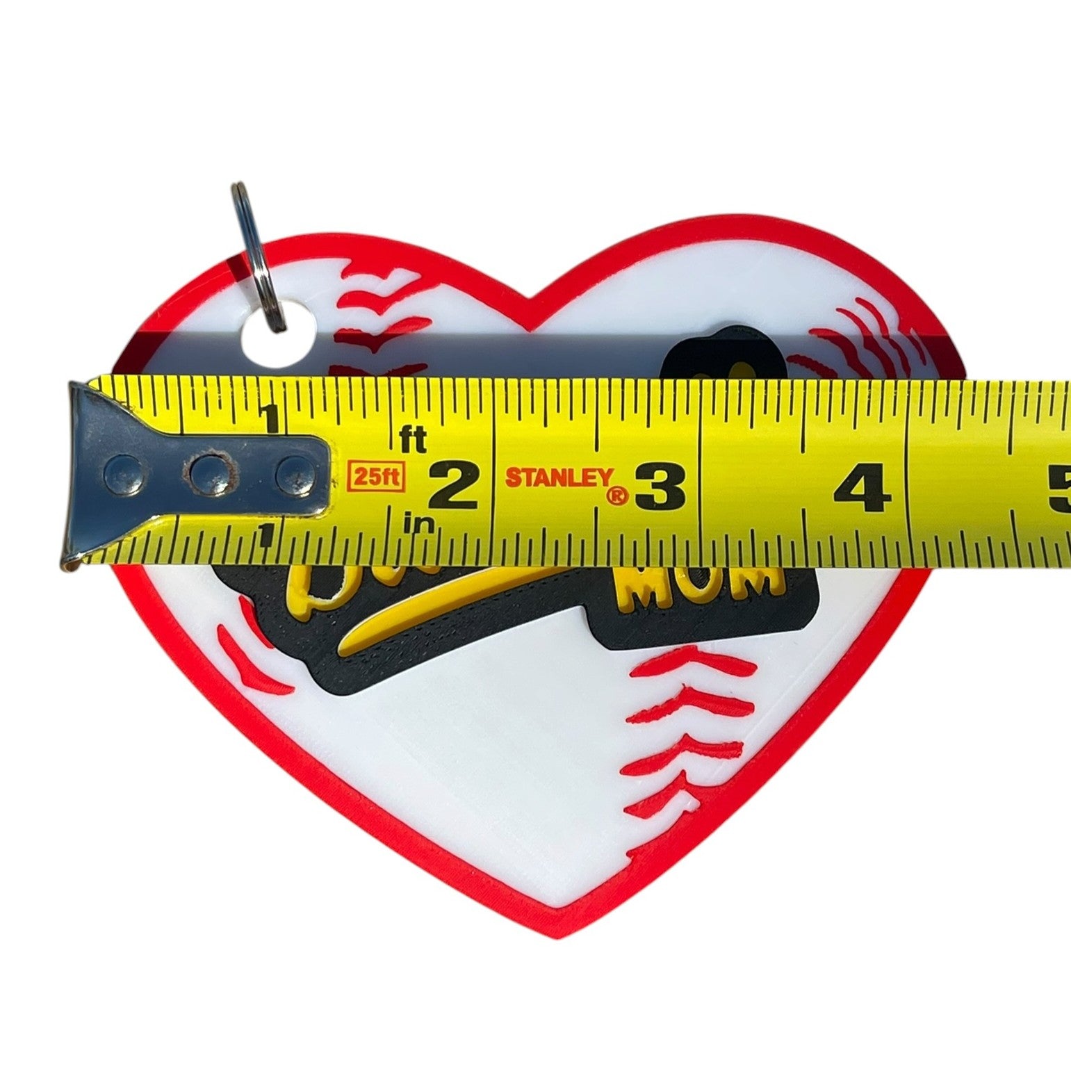 Baseball Fan Bag Charm | 3D Printed Baseball Mom Keychain & Purse Charm