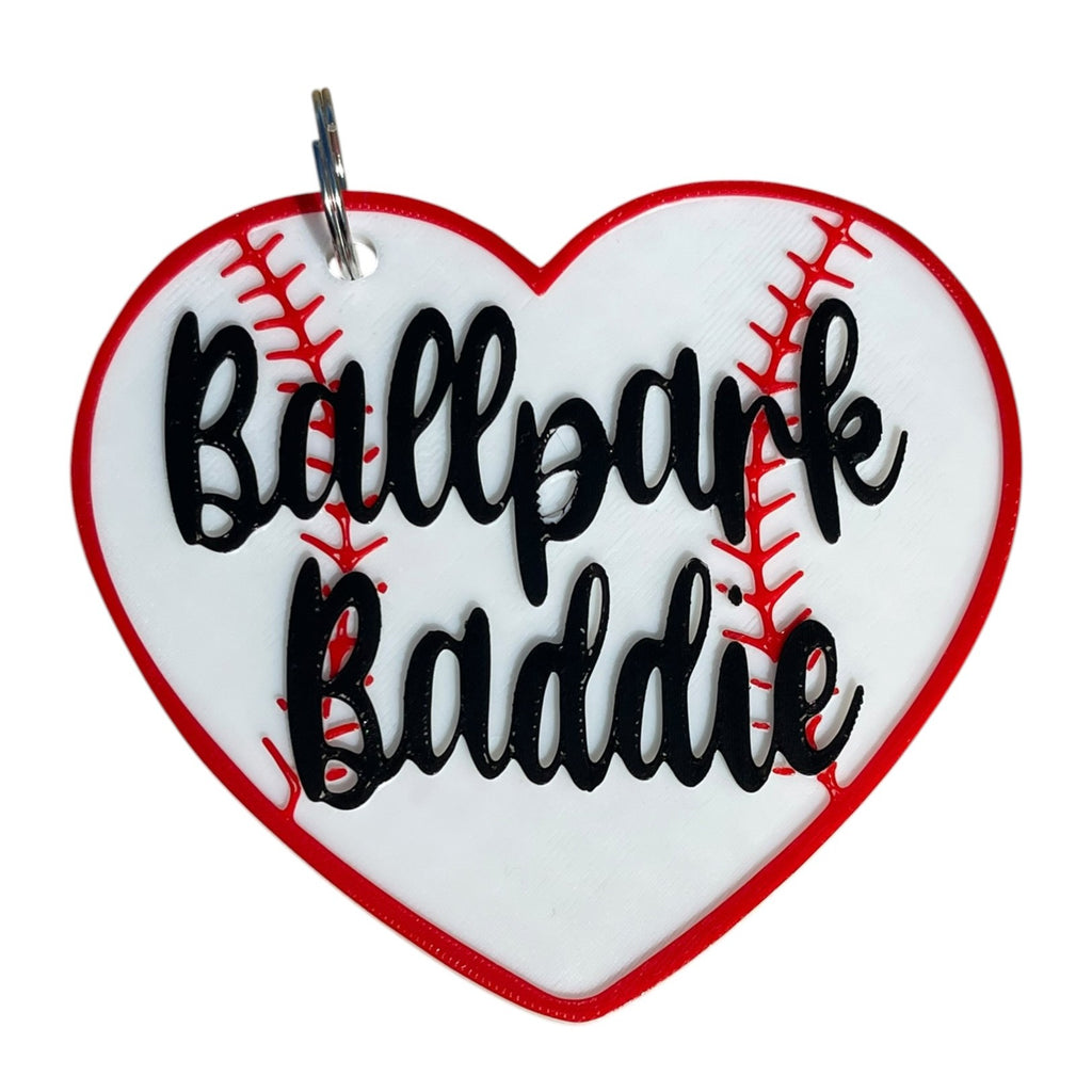 Baseball Fan Bag Charm | 3D Printed Baseball Mom Keychain & Purse Charm | Ball Baddie