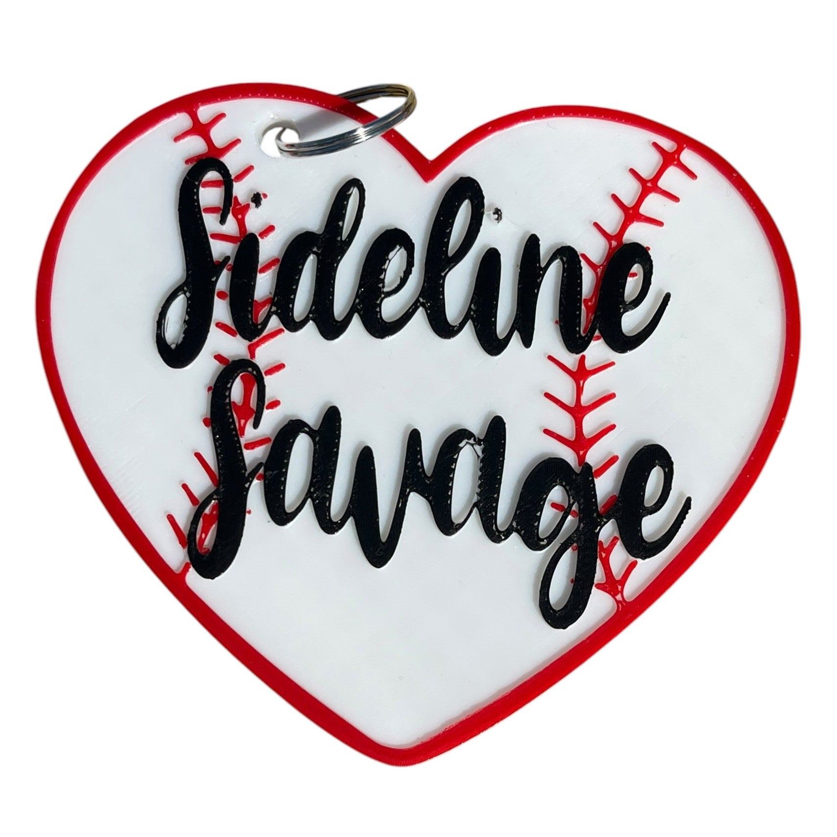 Baseball Fan Bag Charm | 3D Printed Baseball Mom Keychain & Purse Charm | Sideline Savage