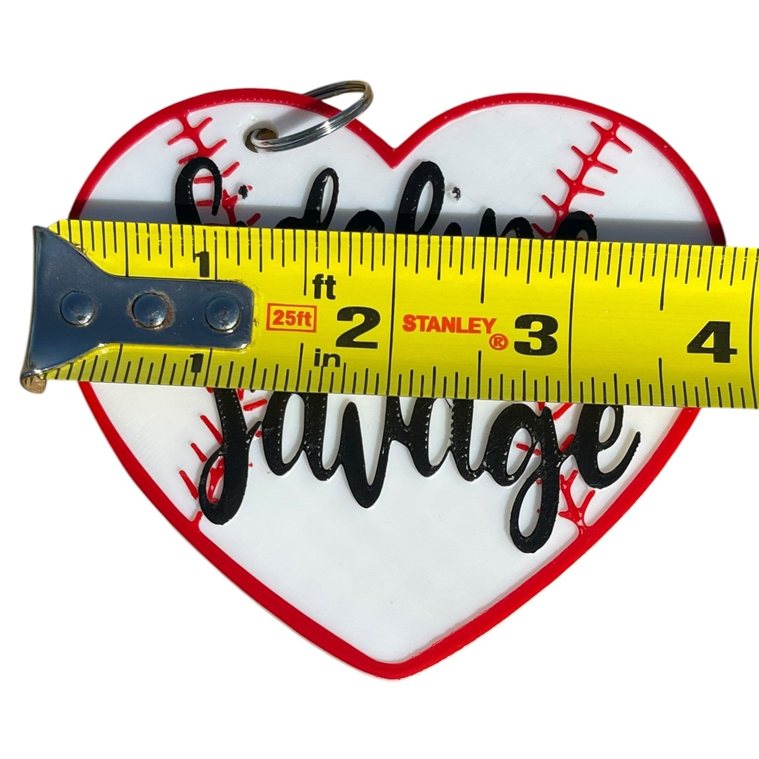 Baseball Fan Bag Charm | 3D Printed Baseball Mom Keychain & Purse Charm | Sideline Savage