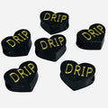 3D Printed DRIP Heart Message Kandi Beads - Set of 6 Rave Festival Beads