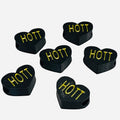 3D Printed HOTT Heart Message Kandi Beads - Set of 6 Rave Festival Beads