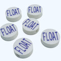3D Printed FLOAT Message Round Kandi Beads - Set of 6 Rave Festival Beads