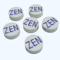 3D Printed ZEN Message Round Kandi Beads - Set of 6 Rave Festival Beads