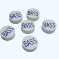 3D Printed BASS Message Round Kandi Beads - Set of 6 Rave Festival Beads