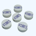 3D Printed VIBES Message Round Kandi Beads - Set of 6 Rave Festival Beads