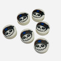 3D Printed Round Skull Headband Kandi Beads - Set of 6 Rave Festival Beads