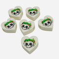 3D Printed Girly Crown Skull Heart Kandi Beads - Set of 6 Rave Festival Beads