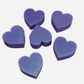 3D Printed Lavendar Heart Kandi Beads - Set of 6 Rave Festival Beads