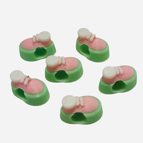 BeadSTASH™ | 3D Printed Pastel Platform Hightop Kandi Beads | Set of 6