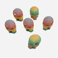 3D Printed Pastel Rainbow Skull Kandi Beads - Set of 6 Rave Festival Beads