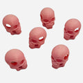 3D Printed Pink Skull Kandi Beads - Set of 6 Rave Festival Beads
