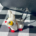 Flexi Bunny Articulated Bag Charm - 3D Printed Fidget Keychain