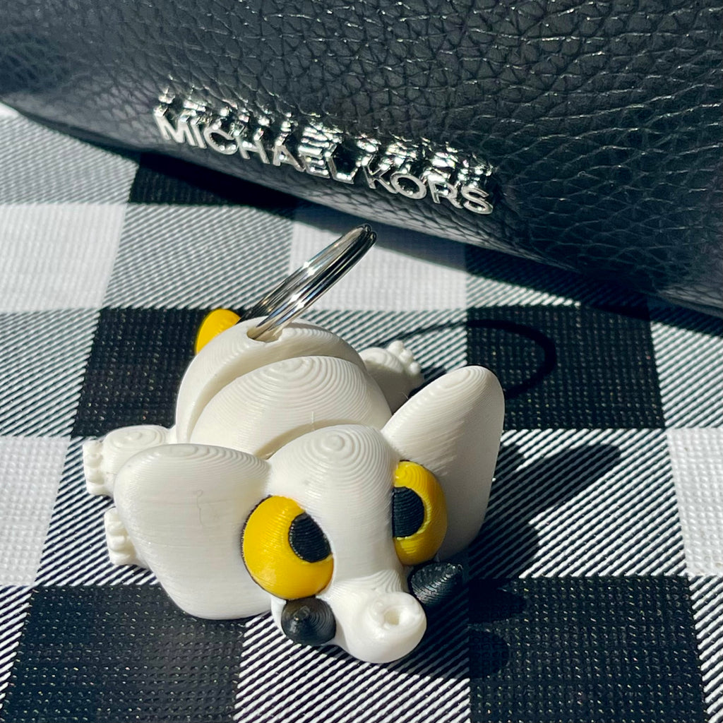 Flexi Elephant Articulated Bag Charm - 3D Printed Fidget Keychain