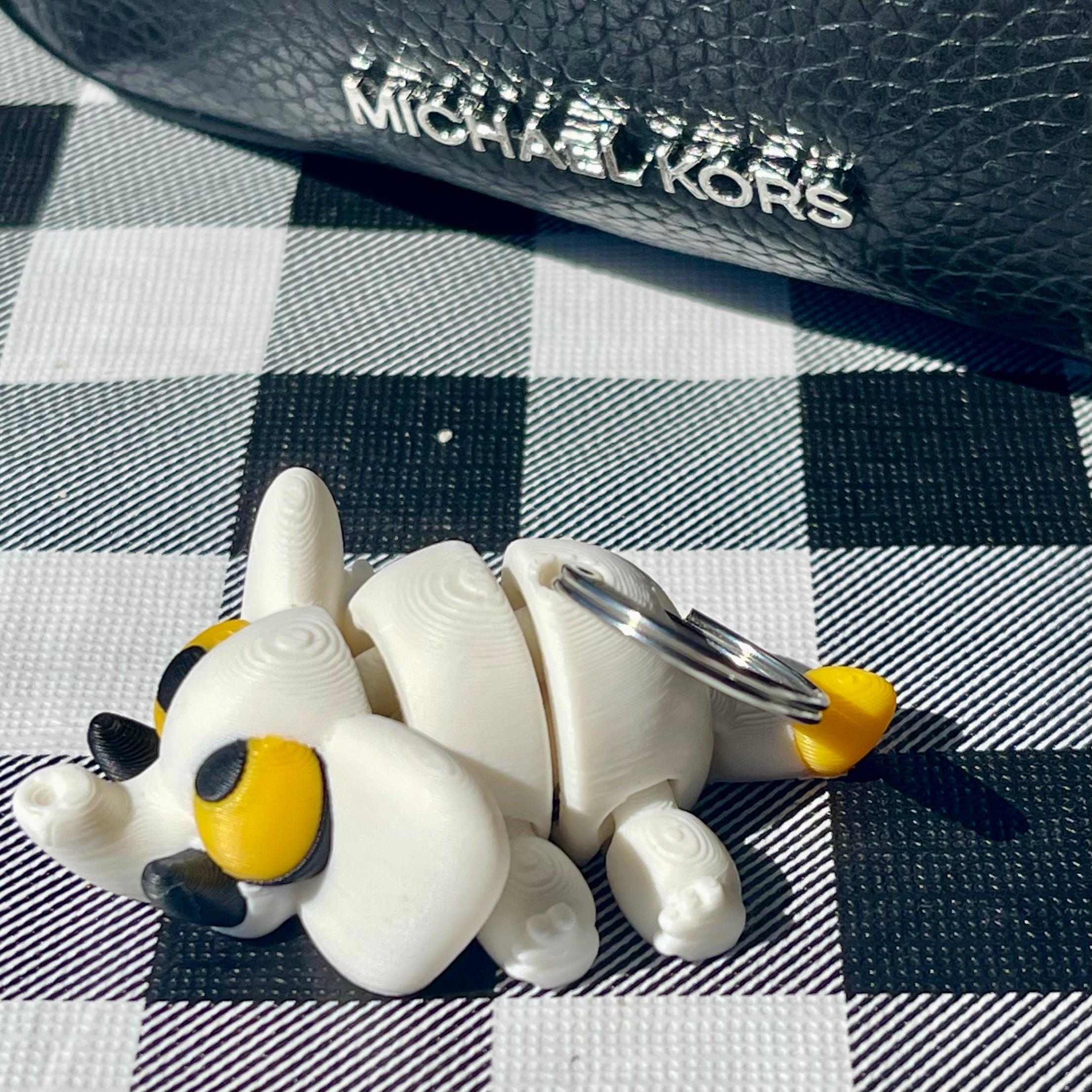 Flexi Elephant Articulated Bag Charm - 3D Printed Fidget Keychain