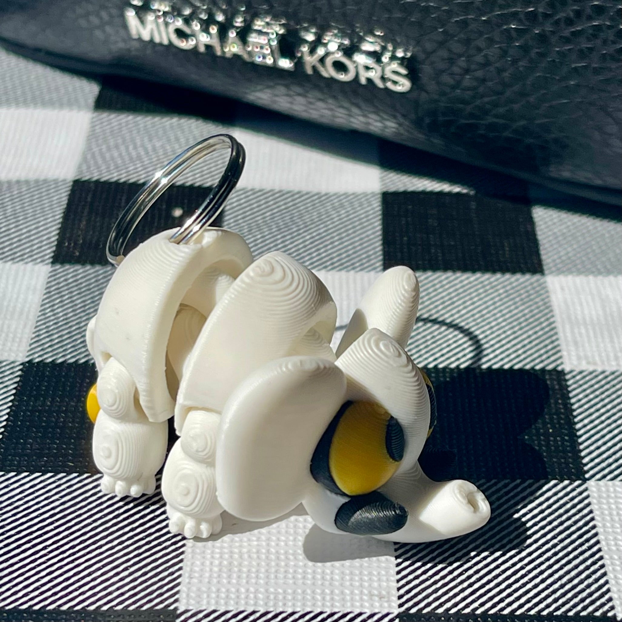 Flexi Elephant Articulated Bag Charm - 3D Printed Fidget Keychain