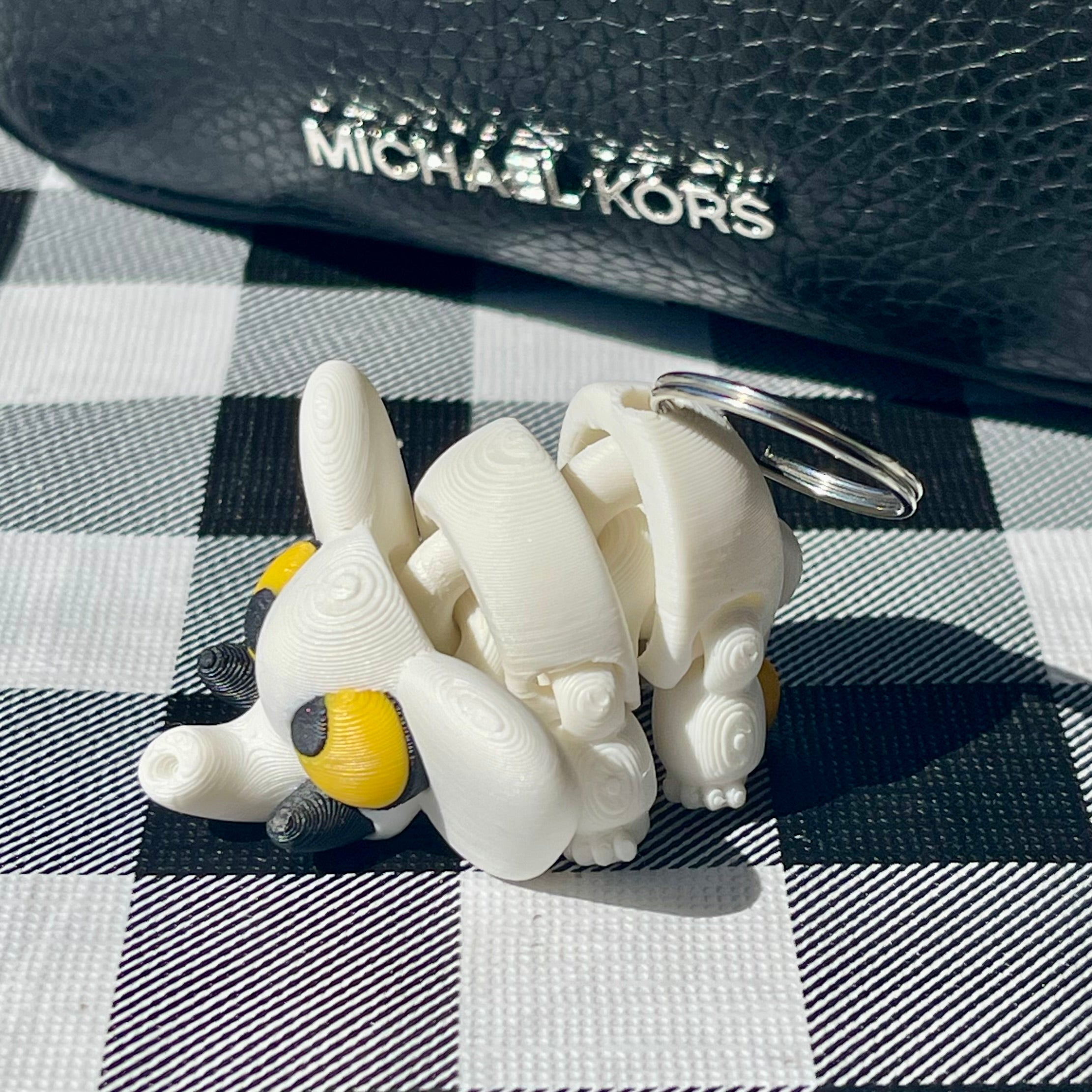 Flexi Elephant Articulated Bag Charm - 3D Printed Fidget Keychain