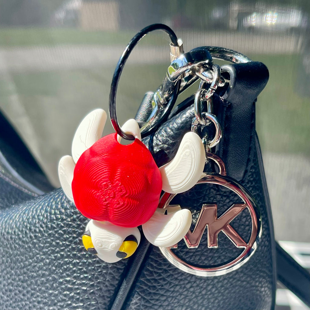 Flexi Articulated Sea Turtle Bag Charm - 3D Printed Fidget Keychain