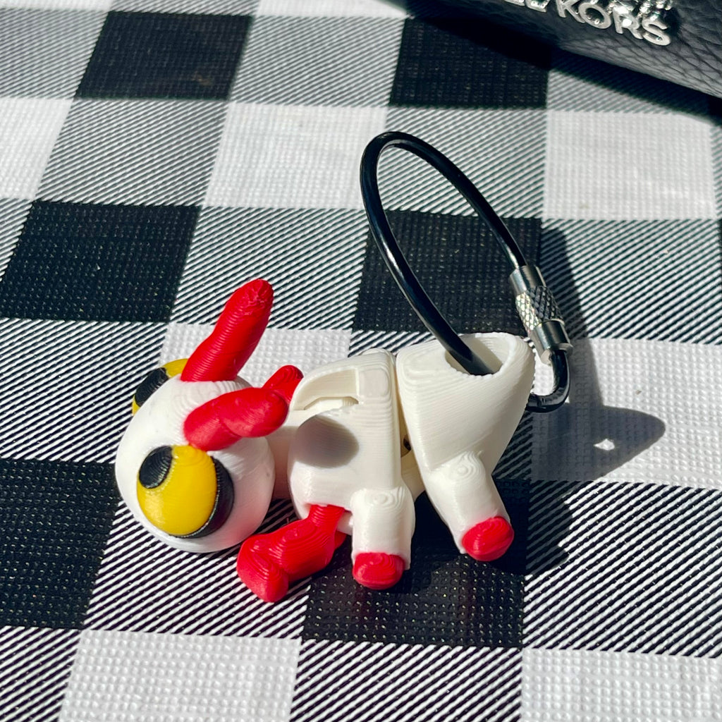 Flexi Bug Bag Charm - 3D Printed Articulated Fidget Keychain