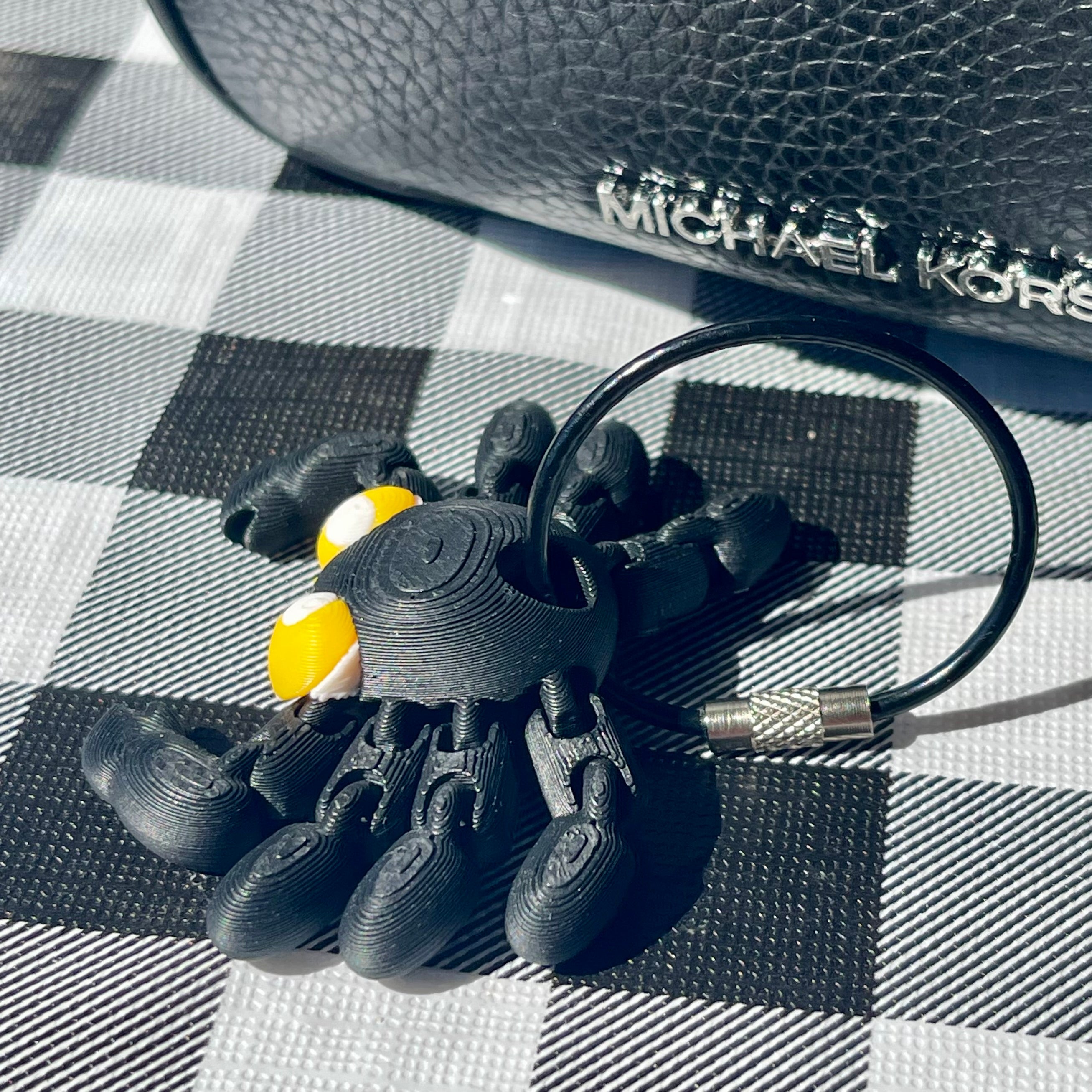 Flexi Crab Bag Charm - 3D Printed Articulated Fidget Keychain