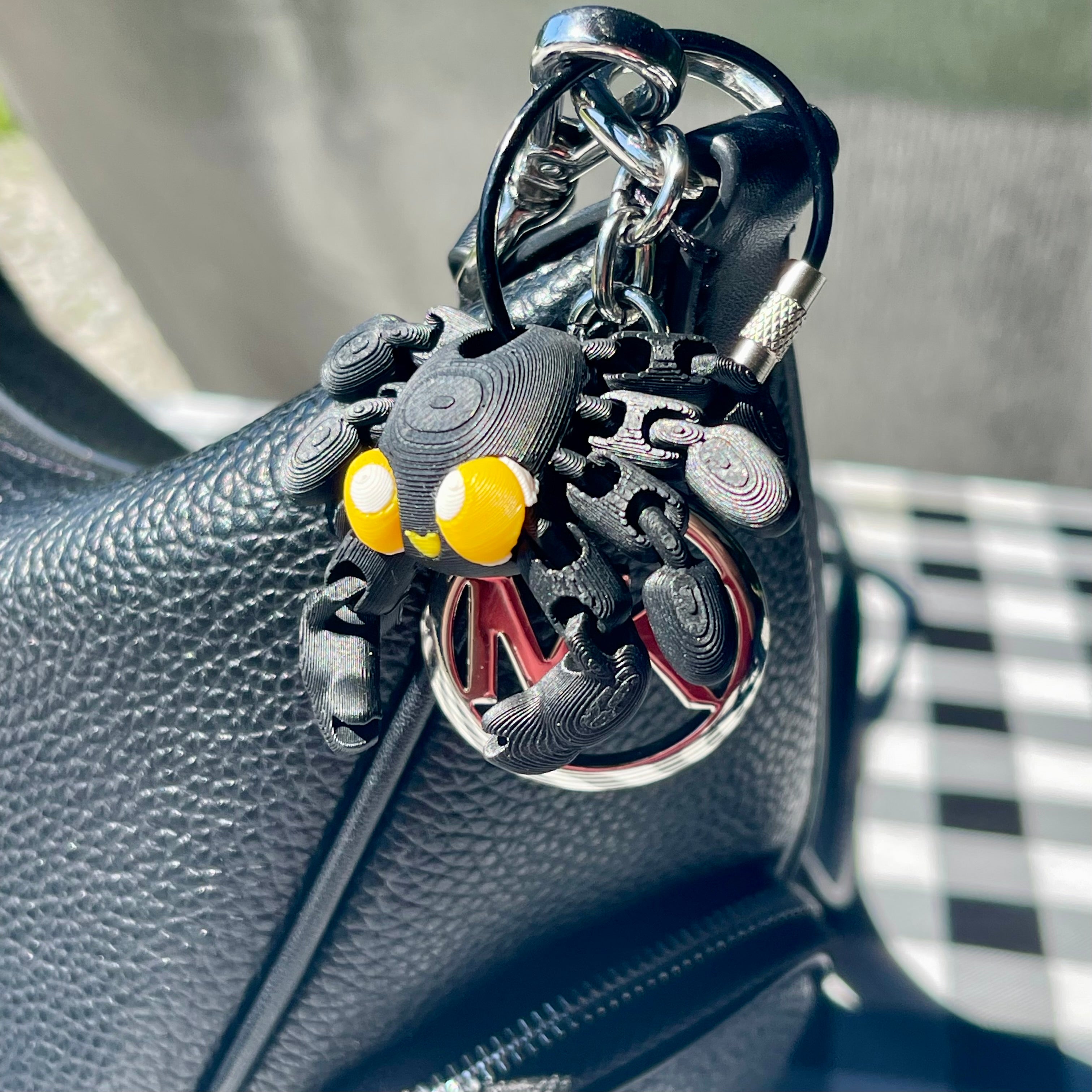 Flexi Crab Bag Charm - 3D Printed Articulated Fidget Keychain