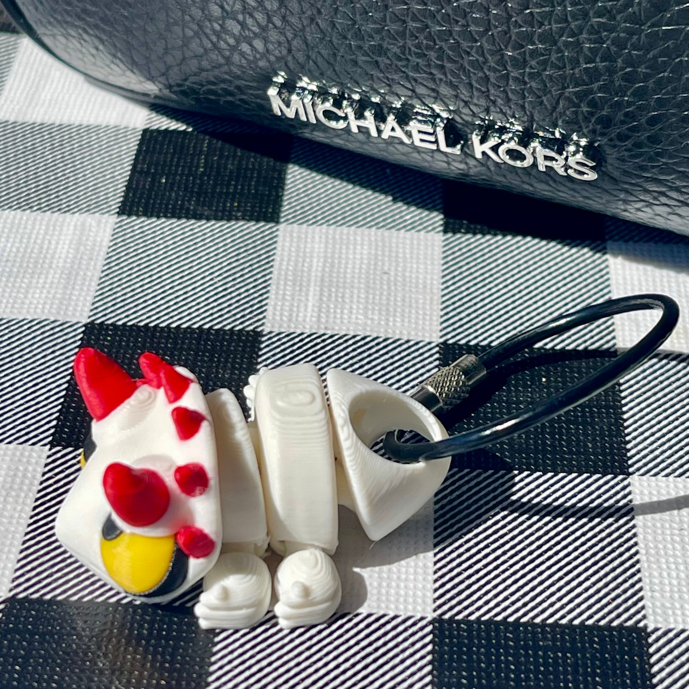 Flexi Horned Toad Articulated Bag Charm - 3D Printed Fidget Keychain