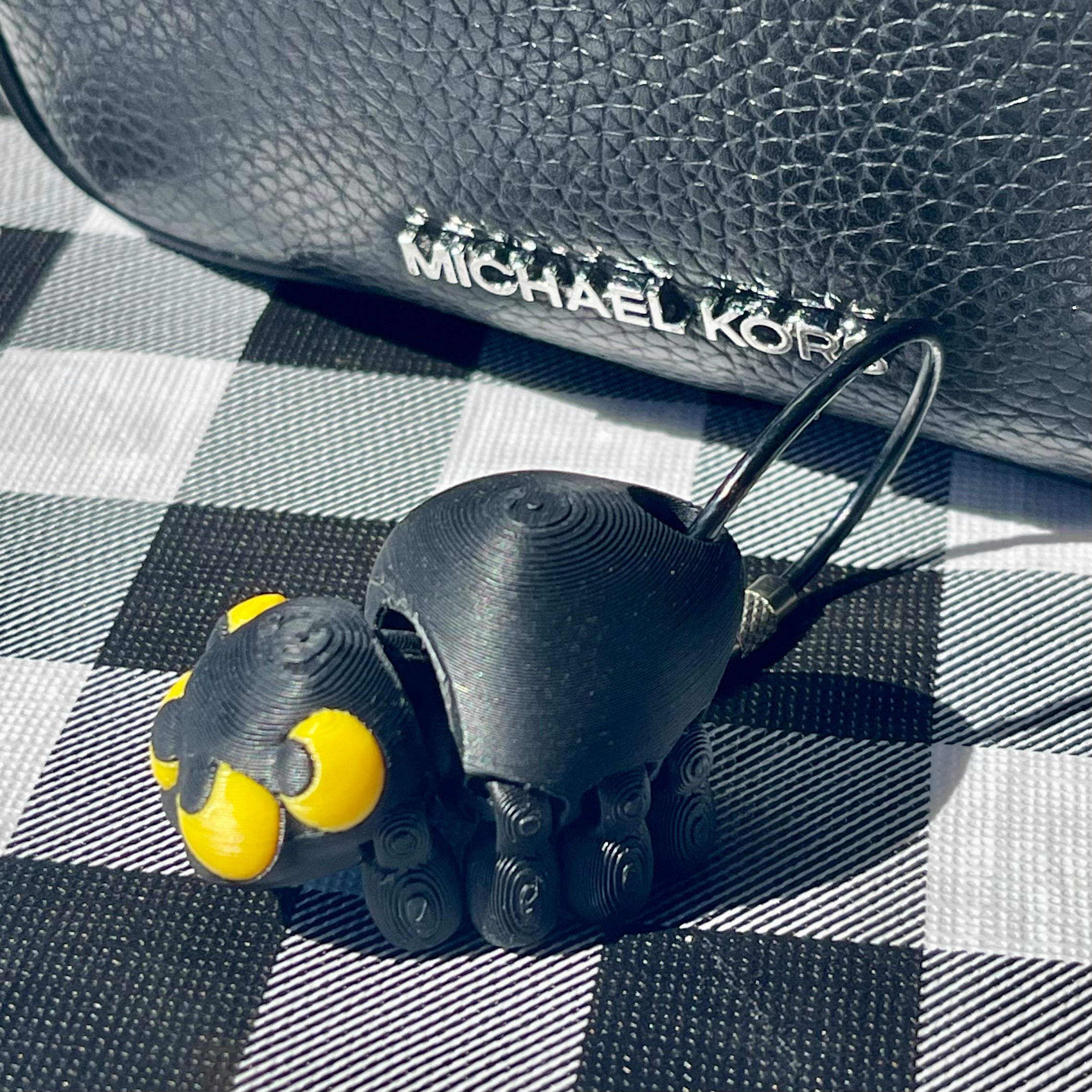 Flexi Fancy Spider Bag Charm - 3D Printed Articulated Fidget Keychain