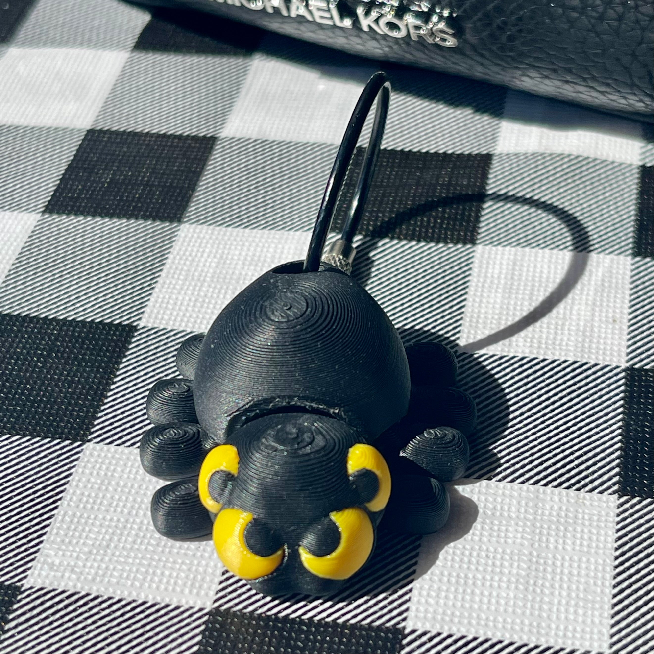 Flexi Fancy Spider Bag Charm - 3D Printed Articulated Fidget Keychain