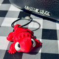 Articulated Bearded Dragon Fidget Keychain - Red/White/Black PLA