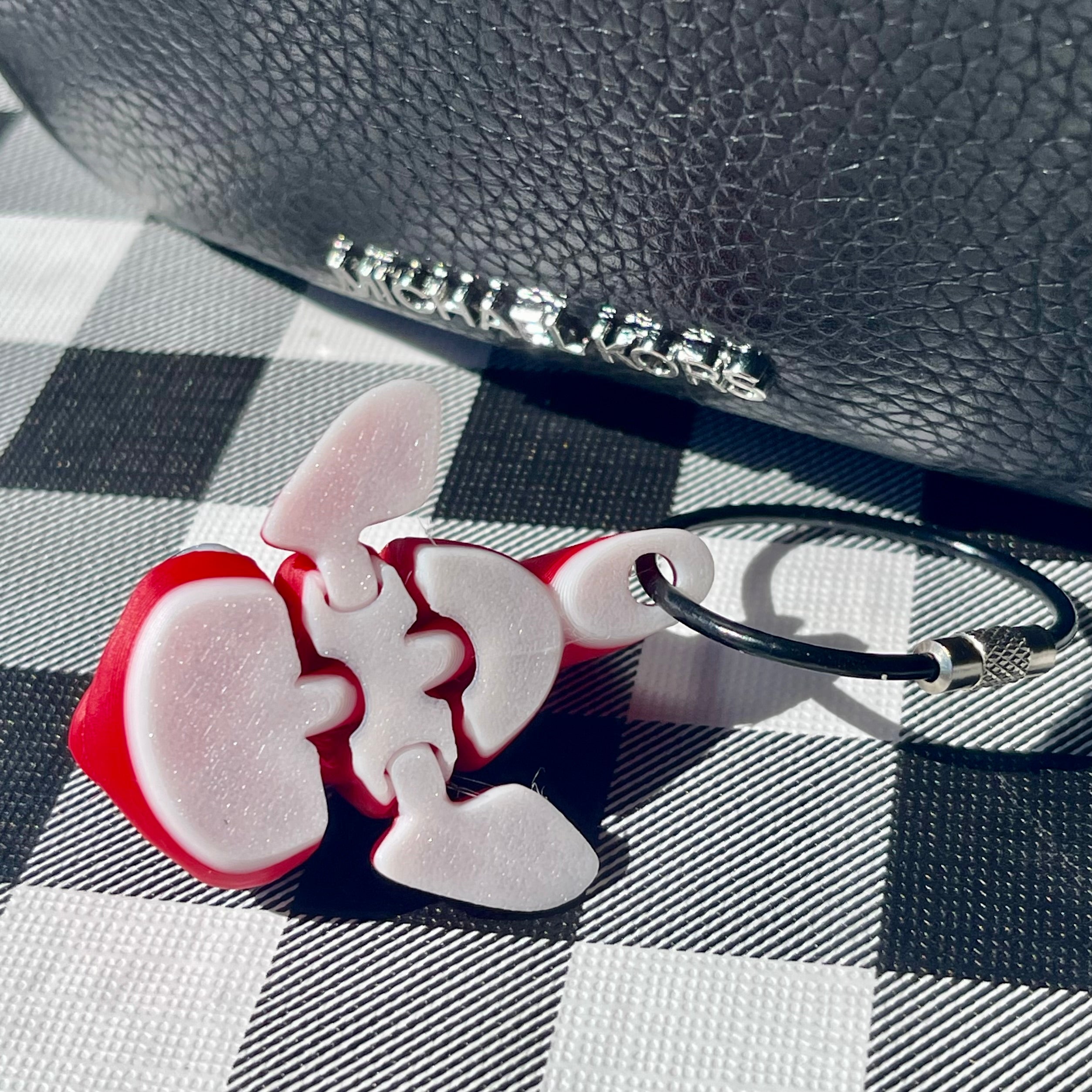 Flexi Fidget Red Dolphin Articulated Bag Charm Keychain