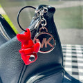 Flexi Fidget Red Dolphin Articulated Bag Charm Keychain