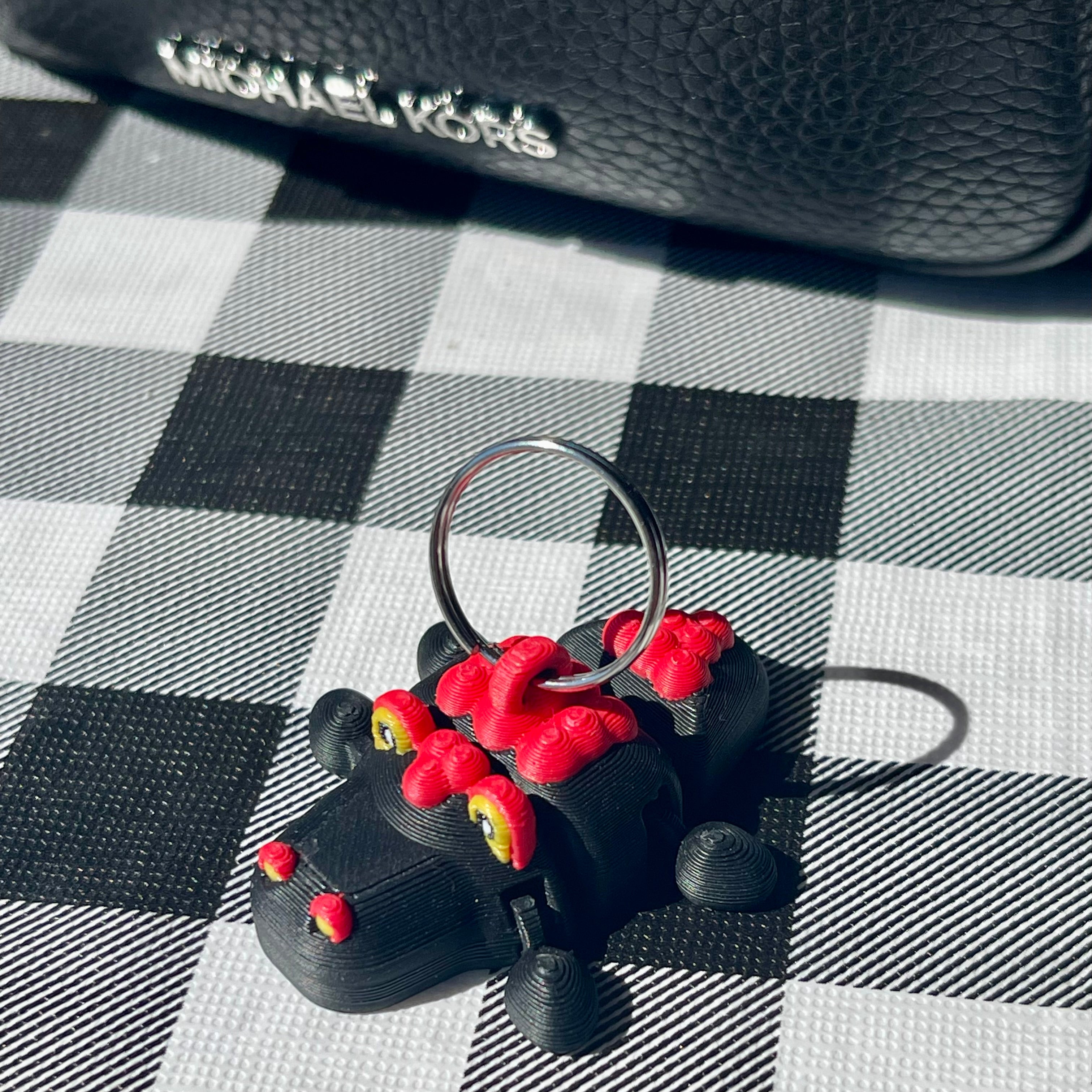 Flexi Articulated Alligator Bag Charm - 3D Printed Fidget Keychain