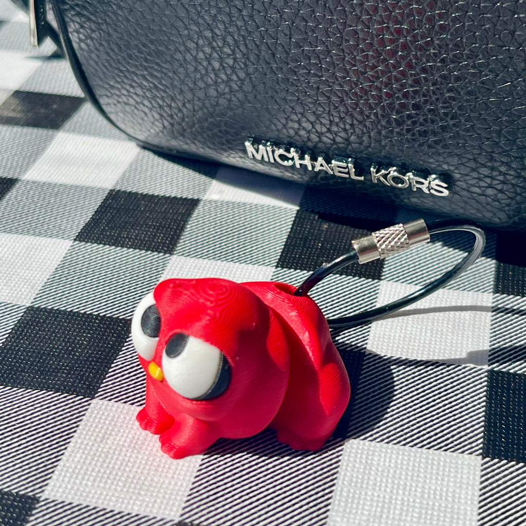 Flexi Tiny Frog Articulated Bag Charm - 3D Printed Fidget Keychain