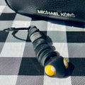 Flexi Worm Articulated Bag Charm - Yellow & Black 3D Printed Fidget