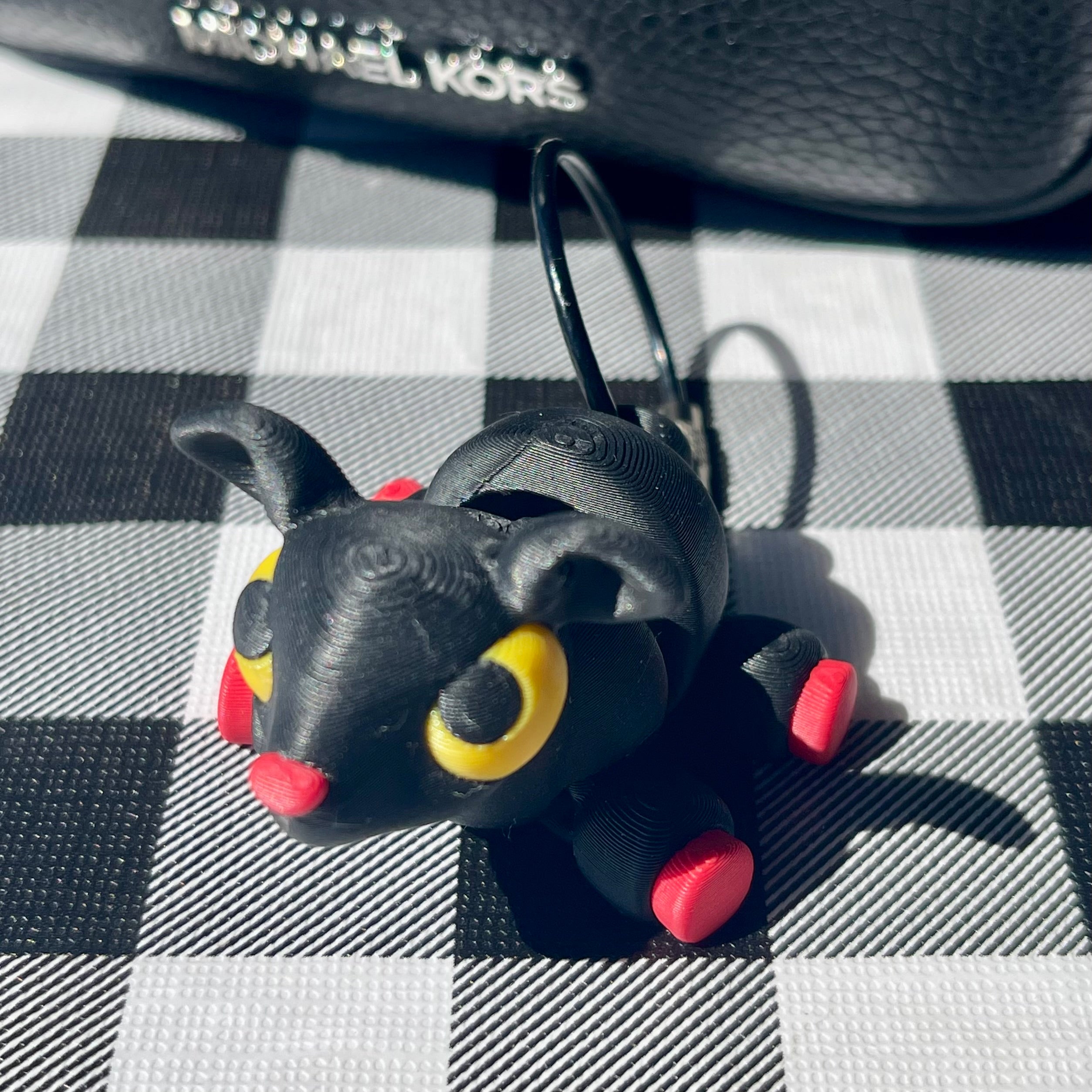 Flexi Bear Bag Charm - 3D Printed Articulated Keychain Fidget