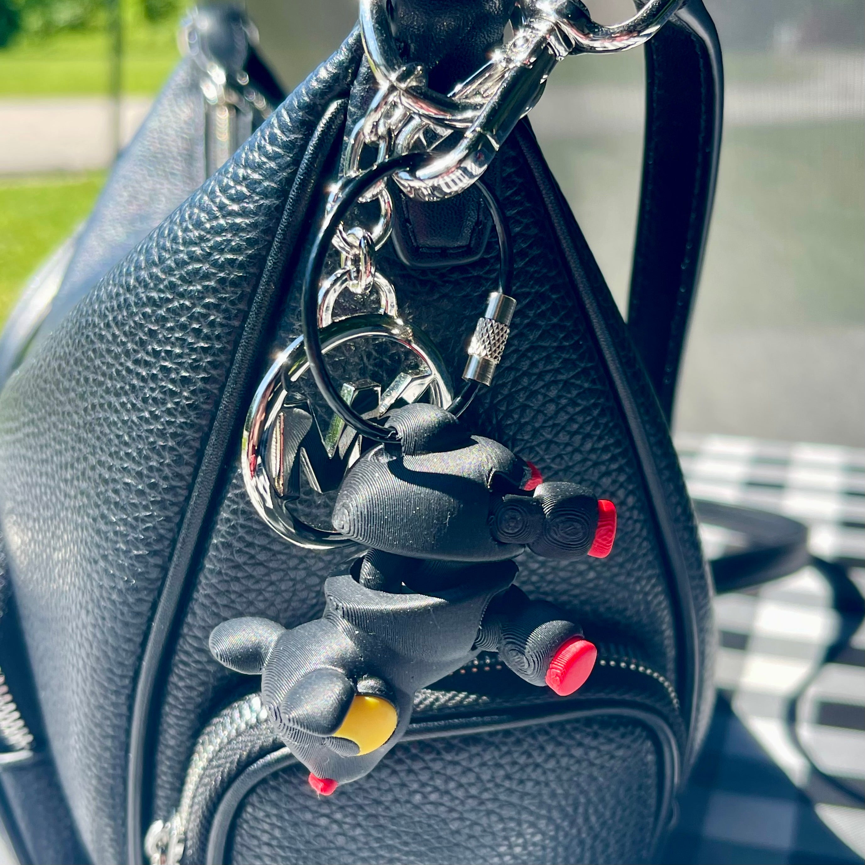Flexi Bear Bag Charm - 3D Printed Articulated Keychain Fidget